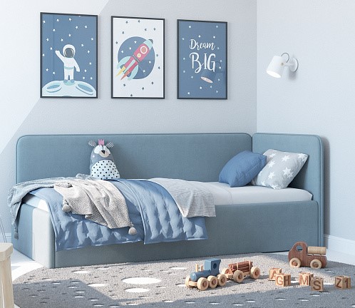 Кровать детская Leonardo голубой 160х70 в Тобольске - изображение 4