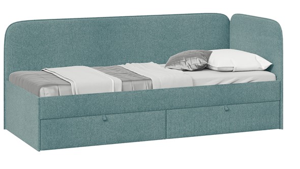 Кровать в детскую Молли тип 1 (80), Микровелюр Scandi Indigo 11 в Заводоуковске - изображение