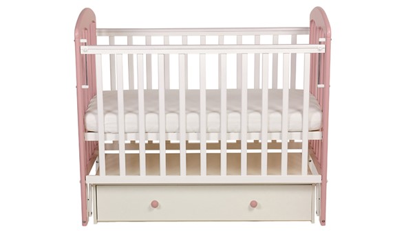 Детская кровать Polini kids Simple 328, белый-розовый в Заводоуковске - изображение
