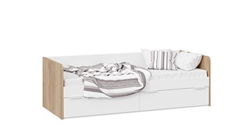 Кровать в детскую Порто ТД-393.12.01 (Яблоня беллуно/Белый софт) в Ишиме