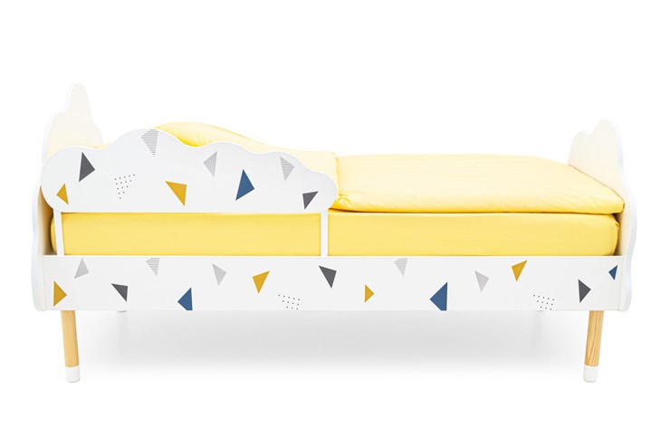 Кроватка Stumpa Облако "Треугольники желтый, синий" в Тюмени - изображение 1