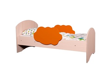 Кровать детская Тучка, корпус Дуб млечный, фасад Оранжевый в Тюмени