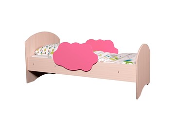 Детская кровать Тучка, корпус Дуб млечный, фасад Розовый в Тюмени