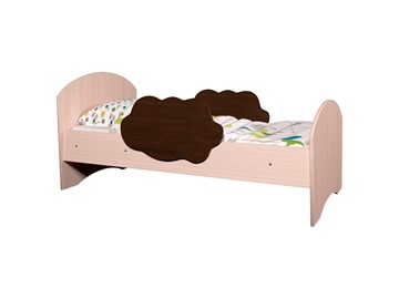 Детская кровать с бортиками Тучка, корпус Дуб млечный, фасад Венге в Тюмени