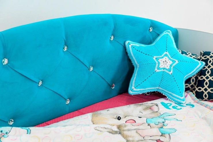 Односпальная детская кровать Звездочка с бортиком, Бирюза в Тюмени - изображение 6