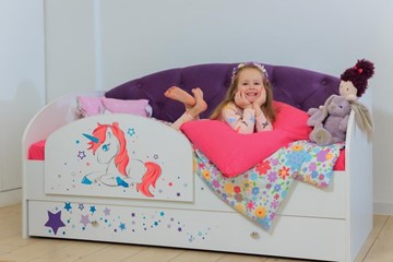 Детская кровать Звездочка с бортиком, Фиолетовый в Тюмени - предосмотр 4