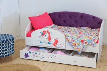Детская кровать Звездочка с бортиком, Фиолетовый в Тюмени - предосмотр 5