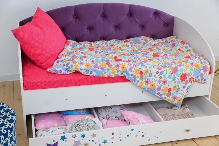 Детская кровать Звездочка с бортиком, Фиолетовый в Тюмени - изображение 6