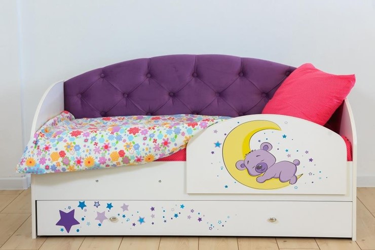 Детская кровать Звездочка с бортиком, Фиолетовый в Заводоуковске - изображение 7