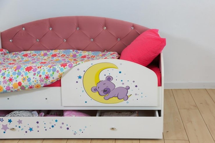 Детская кровать с бортиками Звездочка с бортиком, Розовый в Заводоуковске - изображение 7