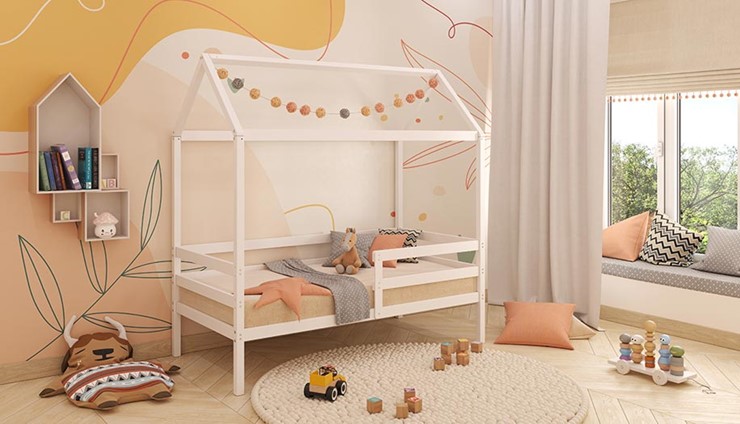 Кровать детская POLINI Kids Simple 950 Белый в Тюмени - изображение 8