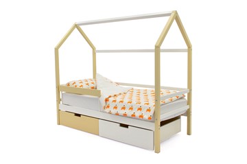 Кровать-домик в детскую Svogen бежево-белый в Ишиме