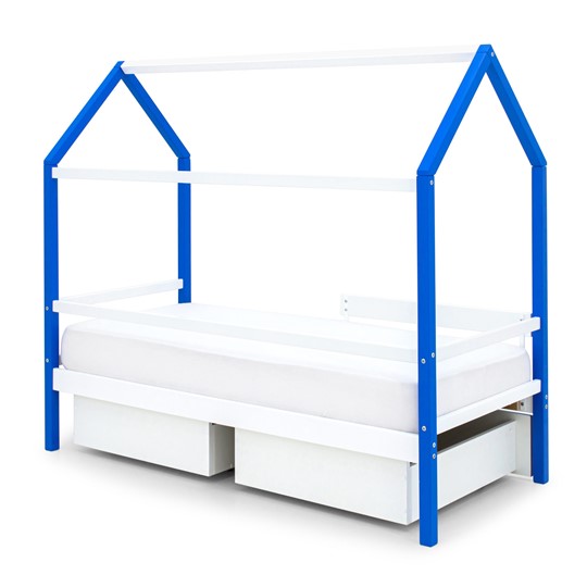 Детская кровать-домик Svogen сине-белый/барашки в Заводоуковске - изображение 3