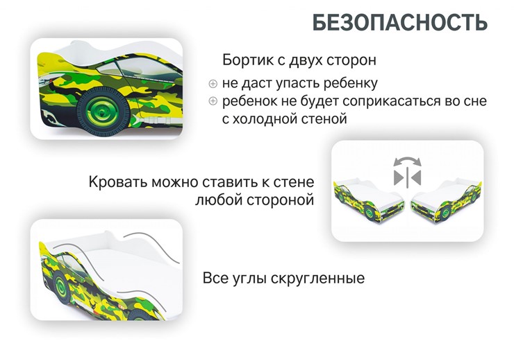 Кровать-машина Хаки в Заводоуковске - изображение 6