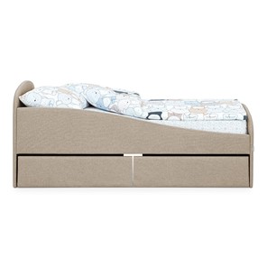 Мягкая кровать с ящиками Letmo 190х80 песочный (рогожка) в Тюмени - предосмотр 2