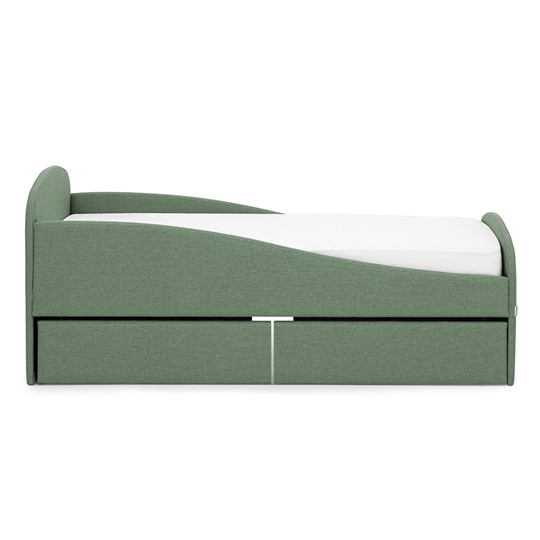 Мягкая кровать с ящиками Letmo 190х80 шалфей (рогожка) в Тюмени - изображение 4