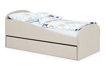 Кровать с ящиком Letmo карамель (рогожка) в Тюмени