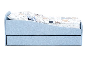 Мягкая кровать с ящиком Letmo небесный (рогожка) в Тюмени - предосмотр 10