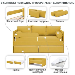 Мягкая кровать Soffal горчичный (велюр) в Заводоуковске - предосмотр 22