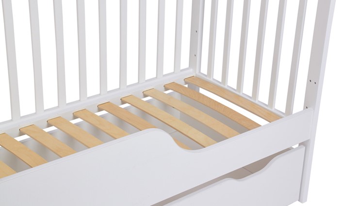 Кроватка для новорожденных POLINI Kids Simple 310-02 Белый в Заводоуковске - изображение 2