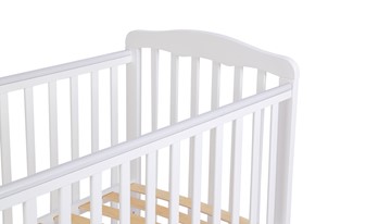 Кроватка для новорожденных POLINI Kids Simple 310-02 Белый в Тюмени - предосмотр 4