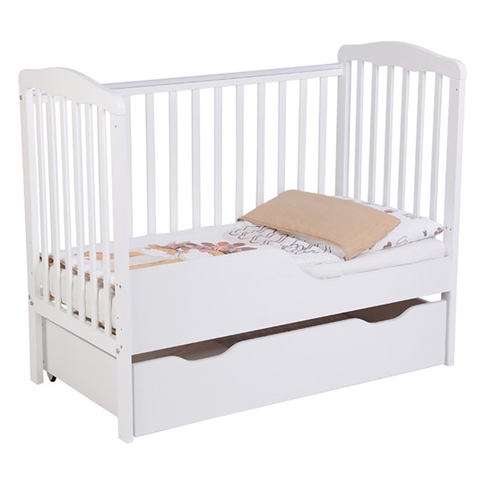 Кроватка для новорожденных POLINI Kids Simple 310-02 Белый в Тюмени - изображение 6
