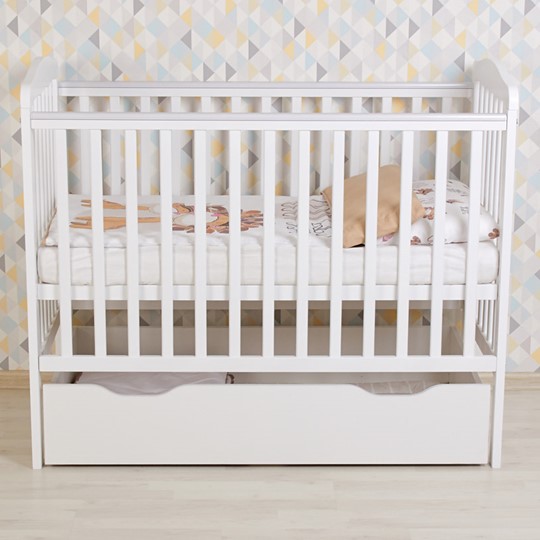 Кроватка для новорожденных POLINI Kids Simple 310-02 Белый в Заводоуковске - изображение 8