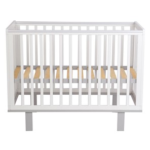 Кровать для новорожденных серия 3400 POLINI Kids Simple 340 Белый / Серый в Тюмени - предосмотр 2