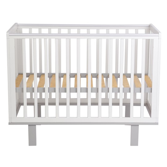 Кровать для новорожденных серия 3400 POLINI Kids Simple 340 Белый / Серый в Заводоуковске - изображение 2