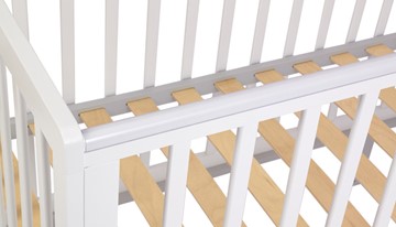 Кровать для новорожденных серия 3400 POLINI Kids Simple 340 Белый / Серый в Заводоуковске - предосмотр 6