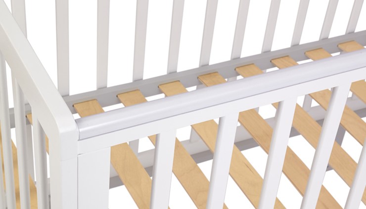 Кровать для новорожденных серия 3400 POLINI Kids Simple 340 Белый / Серый в Тюмени - изображение 6