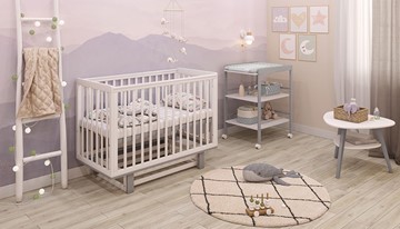 Кровать для новорожденных серия 3400 POLINI Kids Simple 340 Белый / Серый в Тюмени - предосмотр 10