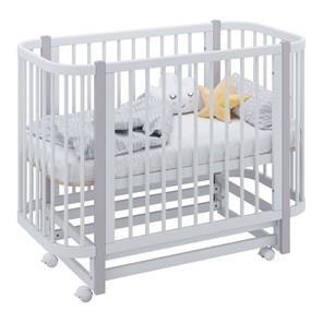 Кроватка в детскую POLINI Kids Simple 350 Белый / Серый в Ишиме