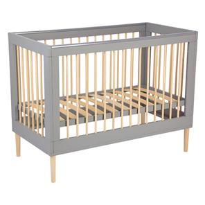 Кроватка в детскую POLINI Kids Simple 360 Серый / Натуральный в Ялуторовске