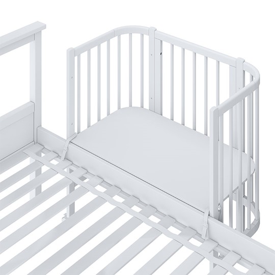 Кроватка приставная POLINI Kids Simple 120 Белый в Ишиме - изображение 5