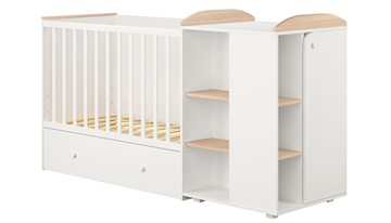 Детская кровать-шкаф с комодом POLINI Kids Ameli 800 Белый / Дуб пастельный, серия AMELI в Ишиме