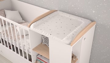 Детская кровать с комодом POLINI Kids Ameli 800 Белый / Дуб пастельный, серия AMELI в Ишиме - предосмотр 4