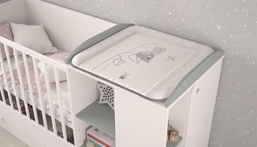 Детская кровать с комодом POLINI Kids Ameli 800 Белый / Серый, серия AMELI в Ишиме - предосмотр 3