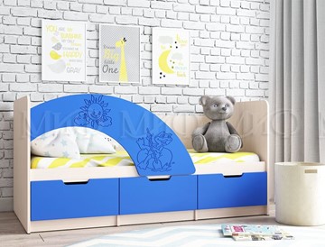 Детская кровать Юниор-3, синий матовый в Заводоуковске