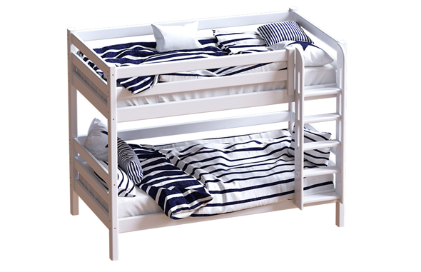 Детская кровать двухъярусная Авалон, восковая эмаль с прямой лестницей в Тобольске - изображение