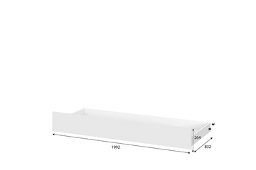 Выкатная кровать в детскую Токио, белый текстурный (одинарная (0,9х2,0) + выкатная) в Тюмени - предосмотр 4