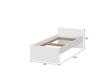 Выкатная кровать в детскую Токио, белый текстурный (одинарная (0,9х2,0) + выкатная) в Тюмени - предосмотр 3