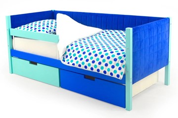 Детская кровать-тахта мягкая Skogen мятно-синий в Тюмени