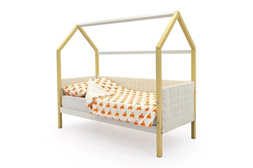 Кровать-домик в детскую «Svogen бежево-белый» мягкая в Ишиме