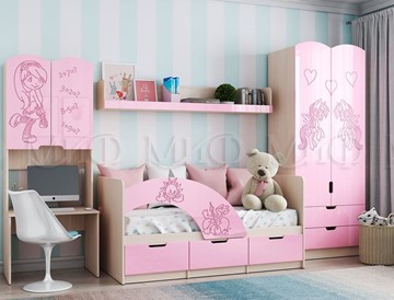 Детская спальня Юниор-3, Розовый металлик в Тюмени