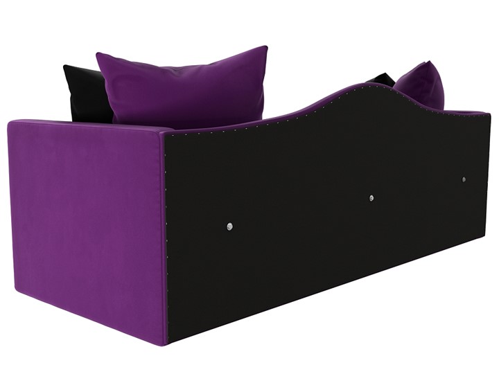 Диван-кровать Дориан, Фиолетовый/Черный (Микровельвет) в Заводоуковске - изображение 6
