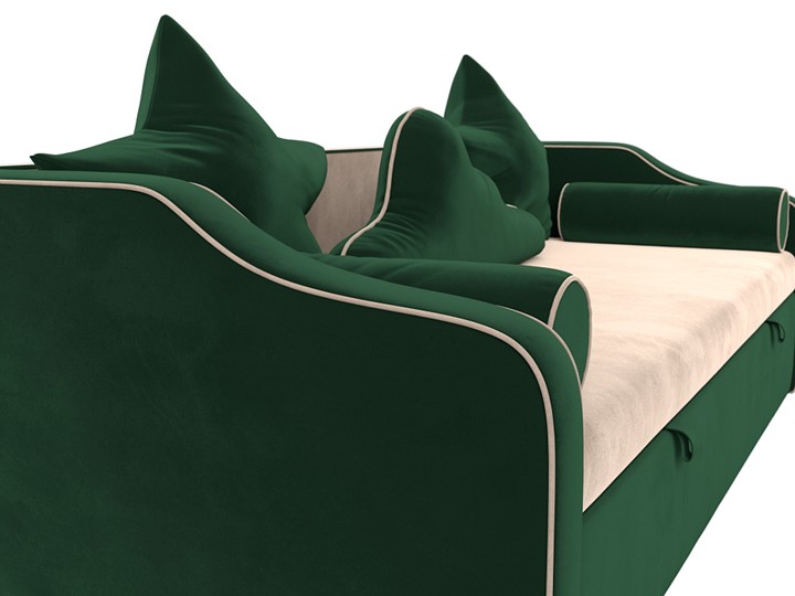 Диван-кровать Рико, Бежевый/Зеленый (Велюр) в Заводоуковске - изображение 3