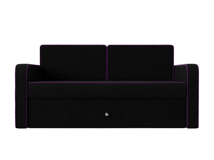 Детский диван-трансформер Смарт, Черный/Фиолетовый (Микровельвет) в Заводоуковске - изображение 5