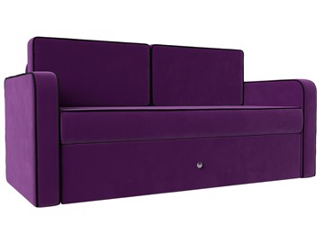 Детский диван-трансформер Смарт, Фиолетовый\Черный (Микровельвет) в Ишиме