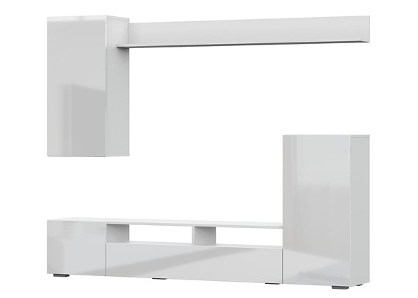 Набор мебели в гостиную МГС-4, белый/белый глянец в Тюмени - изображение